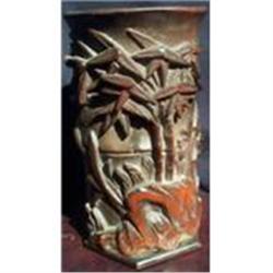 Antique bamboo brush holder #948167