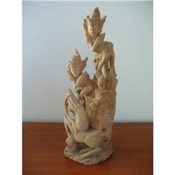 Finely Carved Sandalwood Balinese Statue Dragon #964238