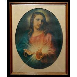 STUNNING PRINT OF JESUS WITH HIS HEART IN HIS #964241