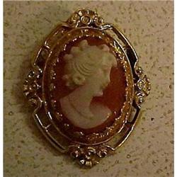 14K Shell Cameo Pin/Pendant #964252