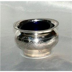 19th Century Russian Silver Salt with Cobalt #964253