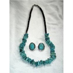 Turquoise necklace and earrings #964257