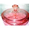 Image 1 : PINK CANIVAL GLASS LIDDED DISH #964344