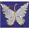 Beautiful Vintage Enameled Butterfly Necklace #964364