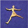 Art Nouveau Brass Figural Brooch #964387