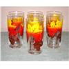 Set of Six Vintage Fall Leaf Crystal Glasses #964388