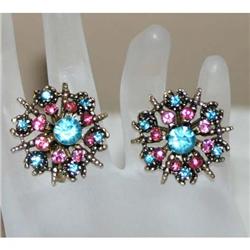 Fabulous Early Coro Rhinestone Earrings #964395