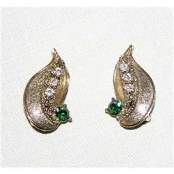 Unique Vintage Rhinestone Earrings  #964396