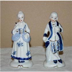 Blue & White Vintage Porcelain Figurines #964405