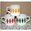 Vintage Anchor Hocking Fire King Diamond Mugs  #964410