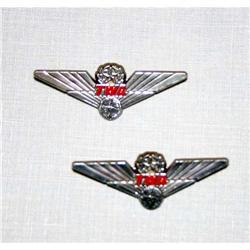  Vintage Souvenier TWA Airline Wings Pins #964414