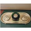 19th c. brass inkwell set #964493