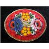 Italian vintage Floral Mosaic Brooch #964613