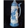 Blue With White Relief  Stein; High Glaze #964672