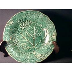19th Century Majolica Plate Maple Leaf & #964716