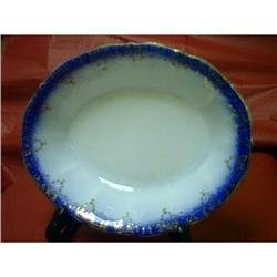 19th Century Flow Blue Vegetable Bowl #964720