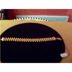 STERLING SILVER BRACELET WITH GOLD PLATED #964726