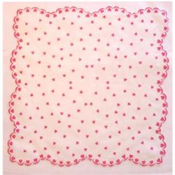 Valentine Flocked Hearts Handkerchief #977835