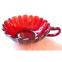 Ruby Red "Oyster & Pearl" Nappy Dish #977846