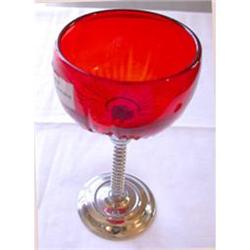 Chrome & Ruby Red Goblet. #977849