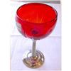 Image 1 : Chrome & Ruby Red Goblet. #977849