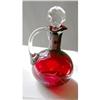 Image 1 : Red Cruet - Cut to Clear Crystal #977850
