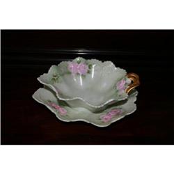 M.Z. Austria Porcelain Dish Saucer C1900 #977907