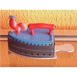 Portuguese Tin Iron with Coq Toy Marked - Girl  #977978