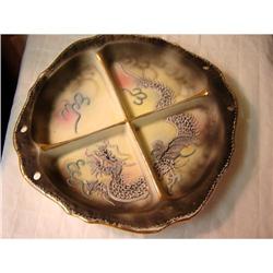 OLD..DRAGONWARE..DIVIDED PLATE...GORGEOUS #977983