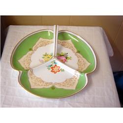 NORITAKE DIVIDED CANDY/NUT DISH WITH HANDLE #978011