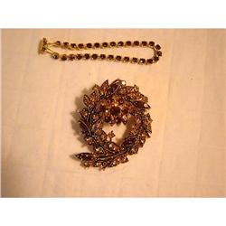 SPECTACULAR...AMBER/CITRINE LG.R/S BROOCH #978033