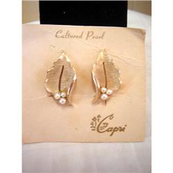 CAPRI BRUSHED GOLDTONE CLIP EARRINGS,CULTURED #978041