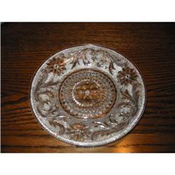 clear  SANDWICH depression glass plate IN DAISY #978052