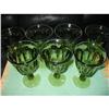 Image 1 : FOSTORIA STEMMED GREEN GLASSES #978055