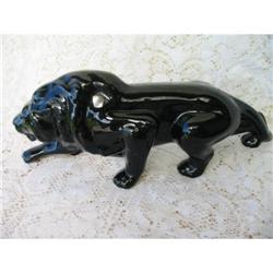 BLACK CERAMIC LION FIQURINE #978063