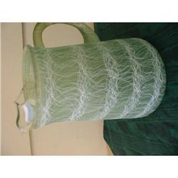 HAZEL ATLAS SPAGHETTI/DRIZZLE PITCHER IN GREEN #978072