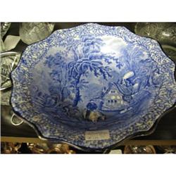 Fenton Stamped Blue & White Compote #978075