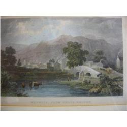 Color Print Drawing ca 1860 of Keswick  #978076
