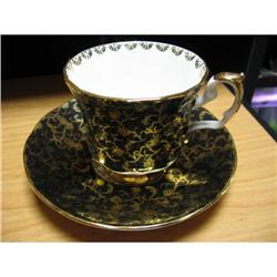 Elizabethan Cup & Saucer Black/Gold #978079