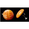 Image 1 : Burnt Orange Bakelite Earrings #978142
