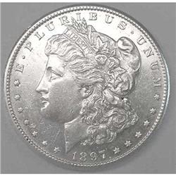 1897-S BU MORGAN DOLLAR - BRILLIANT  #978487