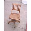 Image 1 : Old Secretary Wooden Chair with Casters  #993391
