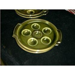 Set of 4 Green Goebei Dishes Signed  #993395