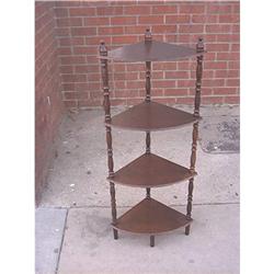 4 Tier Walnut Corner Shelf #993402