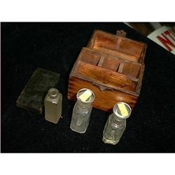 Old Wooden Box with Gold Tester Kit Inside.  #993422