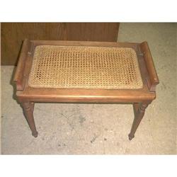 Old Cane Seat Stool with Handles  #993464