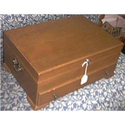 Large Wood Jewerly Box with Brass Handles and #993465