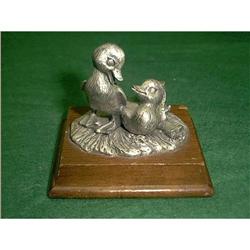 Pewter Ducks on Wood Base #993466