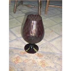 Large Purple Scalloped Edge Vase  #993483
