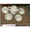 Image 1 : Porcelain Tea Set with 4 Cups, Saucers, Spoons  #993491